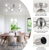 Modern ceiling light fixture with dining room setting